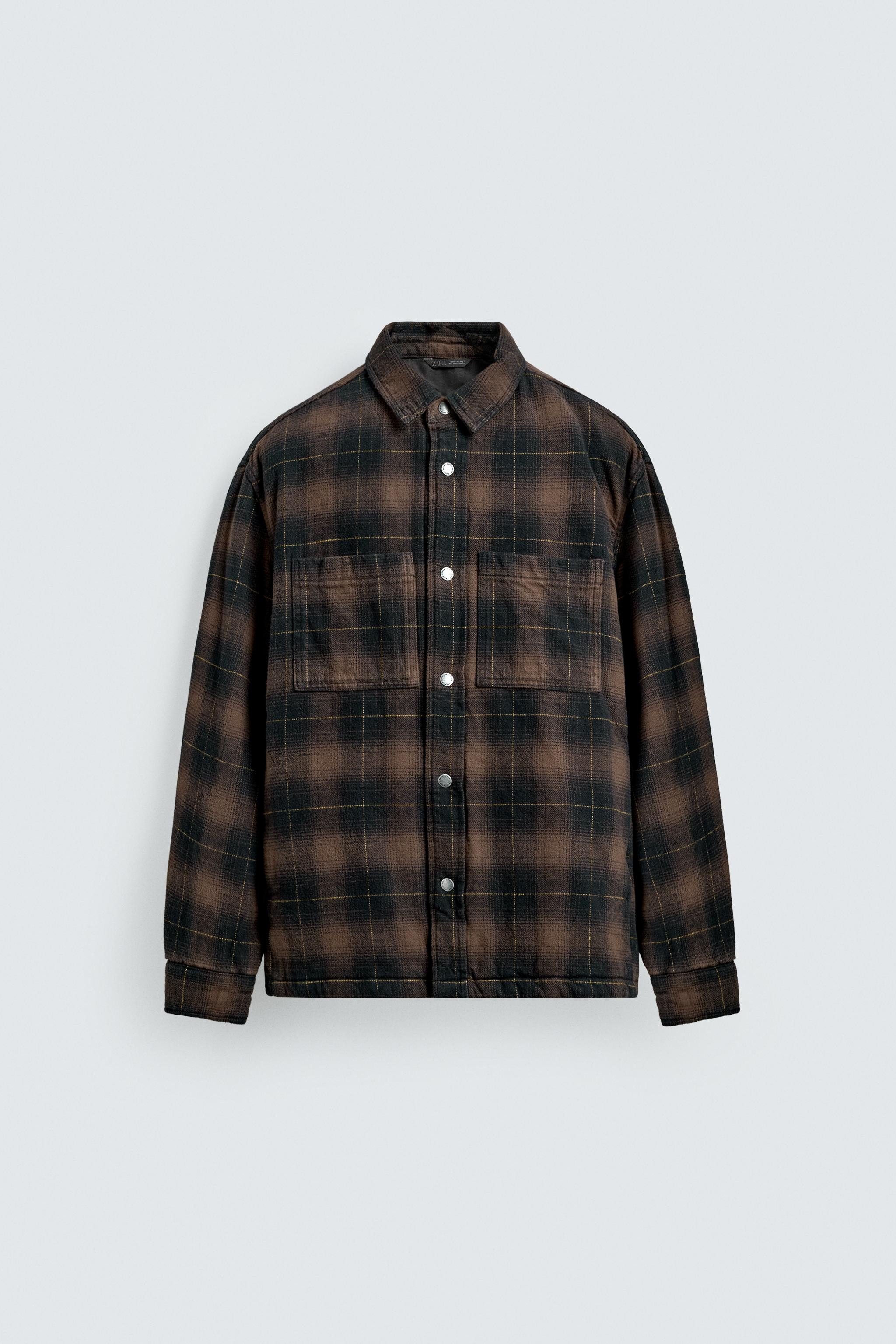 PLAID PADDED OVERSHIRT